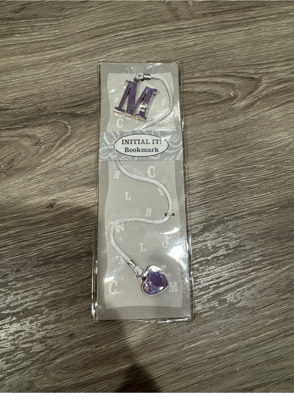 Purple Initial It! M Bookmark New in Packaging